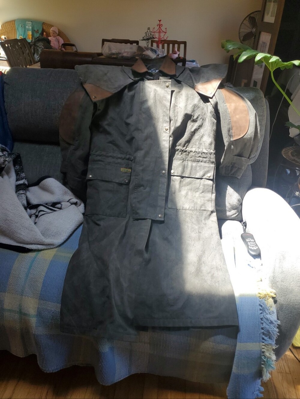 Downunder Australian Oilskin Western Trench Coat Size M